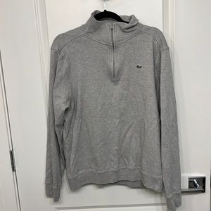 Gray Lacoste Quarter Zip Size 7 - Gently Worn